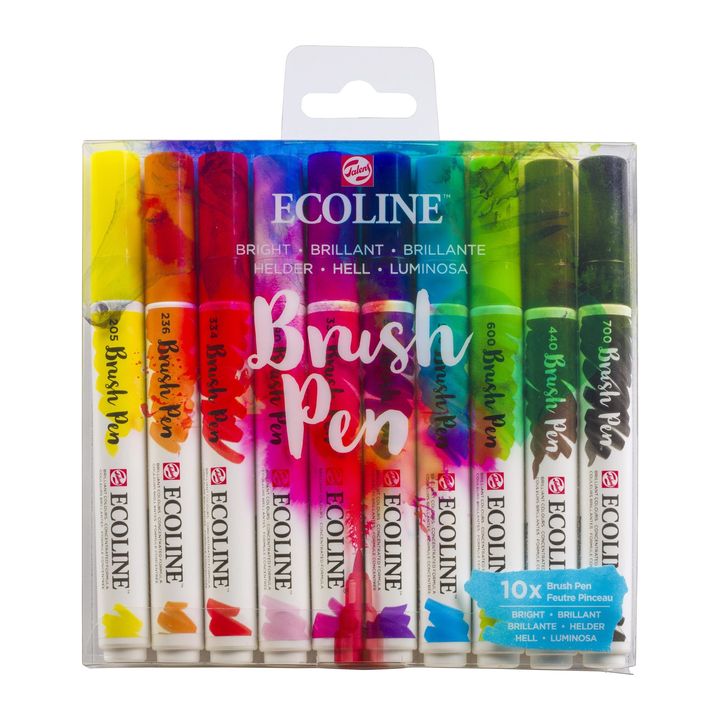 Vodene olovke Ecoline Brush Pen Bright | Set od 10 komada