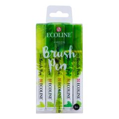 Vodene olovke Ecoline Brush Pen Green | Set od 5 komada