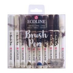 Vodene olovke Ecoline Brush Pen Greys | Set od 10 komada