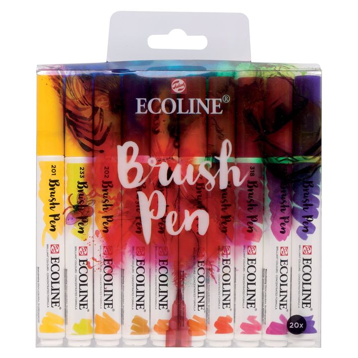 Vodene olovke Ecoline Brush Pen | Set od 20 komada