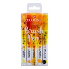 Vodene olovke Ecoline Brush Pen Yellow | Set od 5 komada