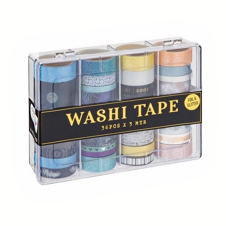 Washi trake - set 36 x 3 m - tamne nijanse